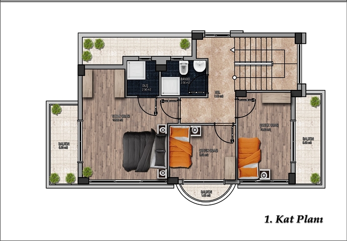 4+1 Villen mit eigenem Pool in Kadrije Belek