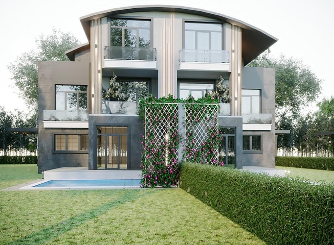 4+1 Villen mit privatem Pool in Kadrije Belek 