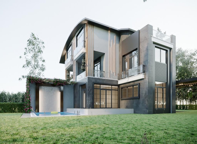 4+1 Villen mit privatem Pool in Kadrije Belek 