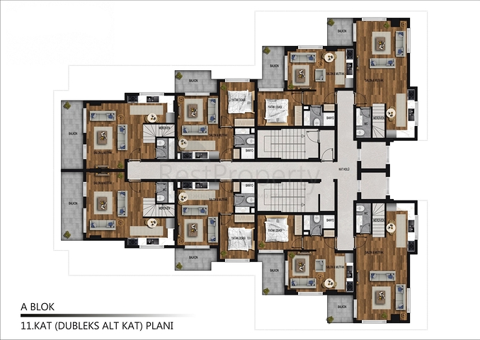 Wohnungen in einem neuen Komplex in Mahmutlar
