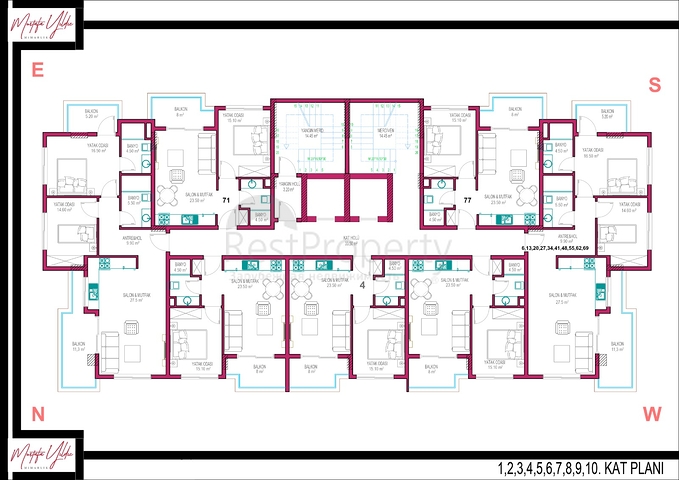 Wohnungen in einem neuen Komplex in Mahmutlar