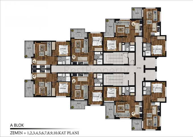 Wohnungen in einem neuen Komplex in Mahmutlar
