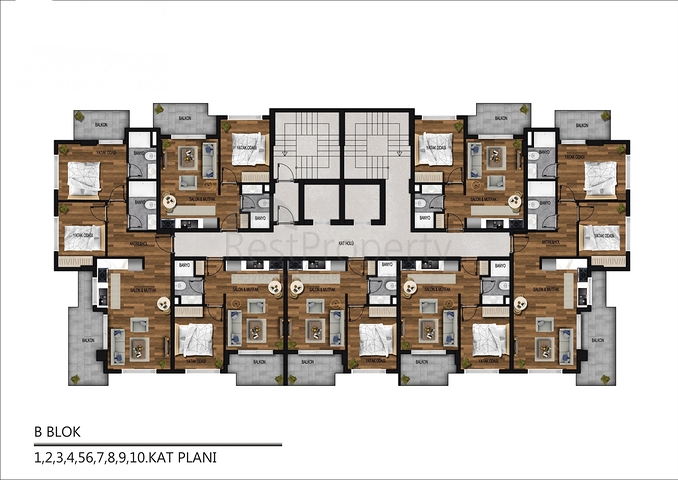 Wohnungen in einem neuen Komplex in Mahmutlar