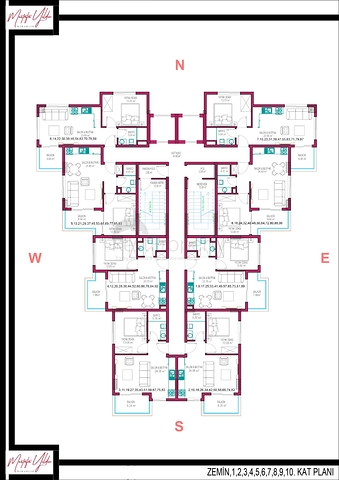 Wohnungen in einem neuen Komplex in Mahmutlar