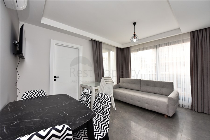 Möblierte 1+1-Wohnung 100 Meter vom Meer entfernt