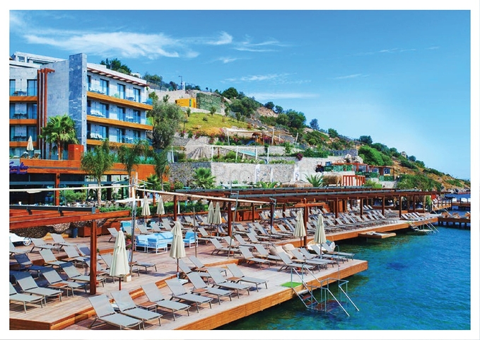 Paradiesische Villen in Bodrum mit Hoteldienstleistungen.