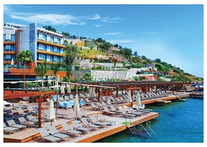 Paradiesische Villen in Bodrum mit Hoteldienstleistungen.