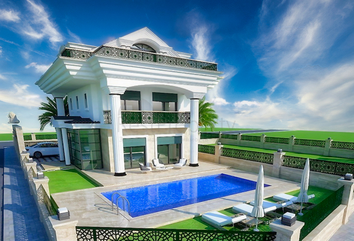 Investitionsprojekt der Villa 4+1 in Fethiye Chalezh