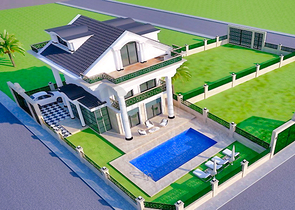 Investitionsprojekt der Villa 4+1 in Fethiye Chalezh