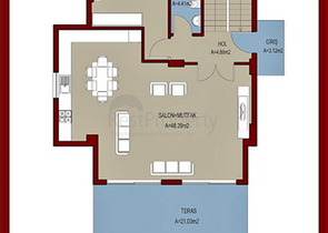 Investitionsprojekt der Villa 4+1 in Fethiye Chalezh