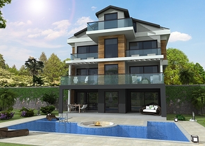 4+1 freistehende Villen in Göjek Fethiye