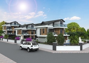 4+1 freistehende Villen in Göjek Fethiye