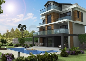 4+1 freistehende Villen in Göjek Fethiye