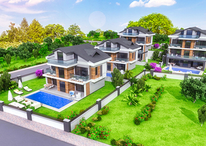 4+1 freistehende Villen in Göjek Fethiye