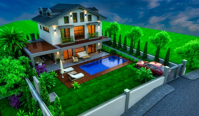 Geräumige 4+1 Villa in Ovacik Fethiye