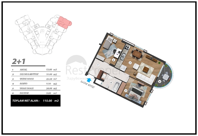 Wohnungen in einer neuen Wohnanlage