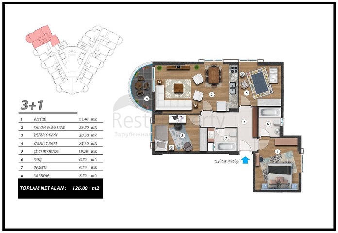 Wohnungen in einer neuen Wohnanlage