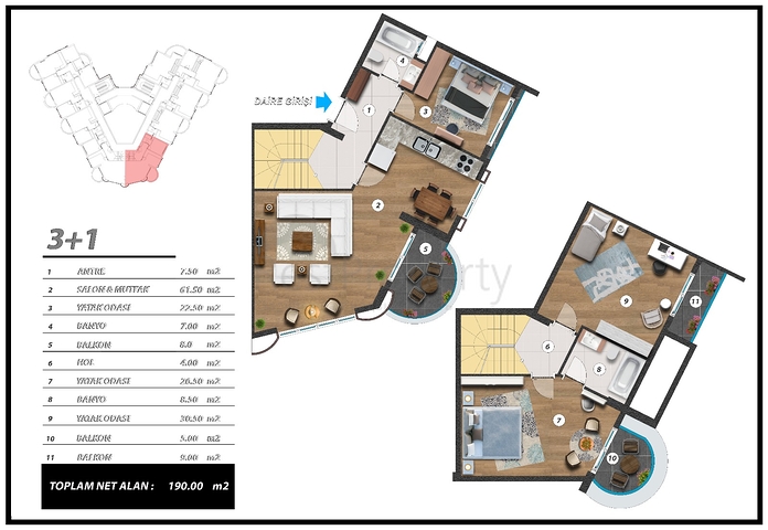 Wohnungen in einer neuen Wohnanlage