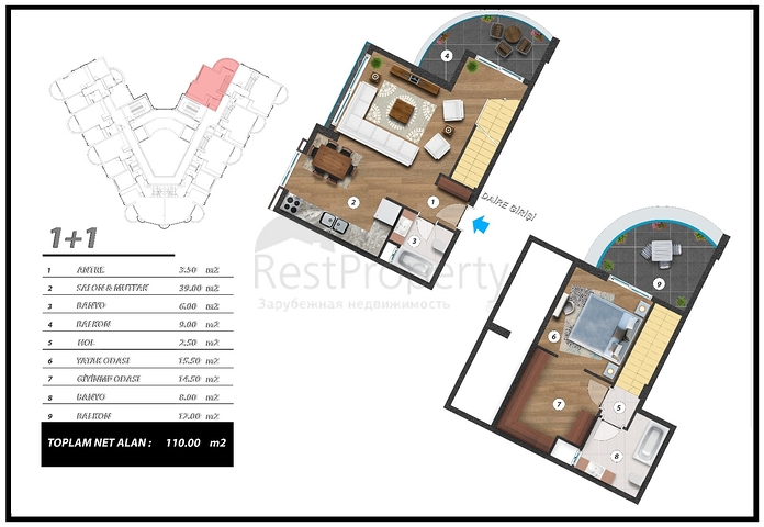 Wohnungen in einer neuen Wohnanlage