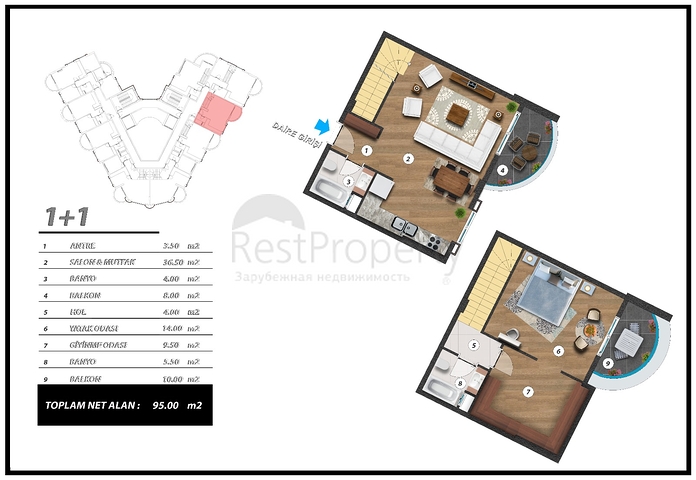 Wohnungen in einer neuen Wohnanlage