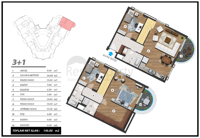 Wohnungen in einer neuen Wohnanlage