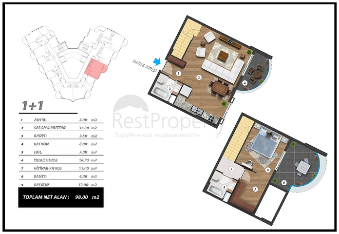 Wohnungen in einer neuen Wohnanlage