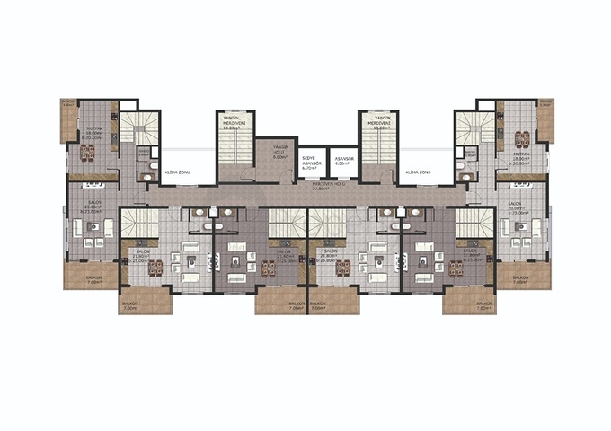 Wohnungen in einer neuen Wohnanlage