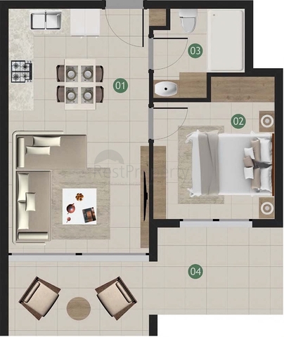 Der Bau eines neuen Projekts in der Nähe von Bodrum-Dorttepe beginnt
