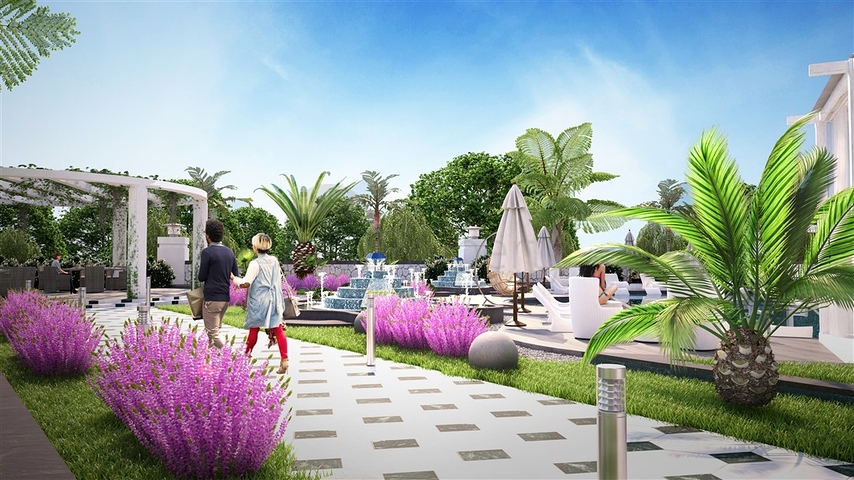 Wohnungen in einer neuen Wohnanlage