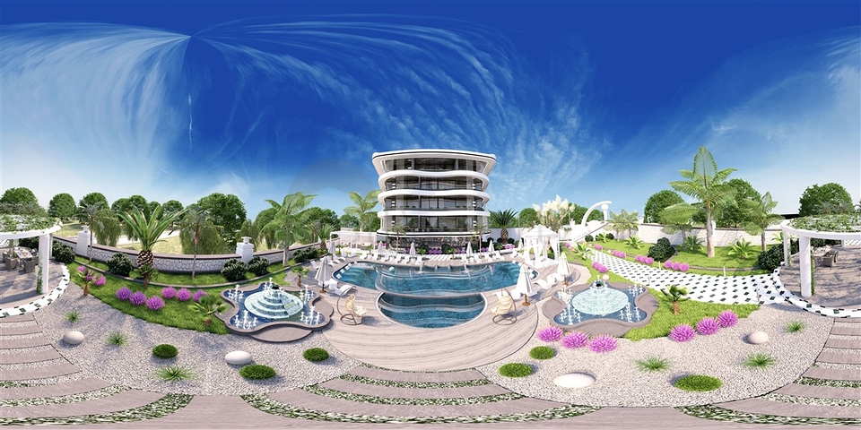 Wohnungen in einer neuen Wohnanlage