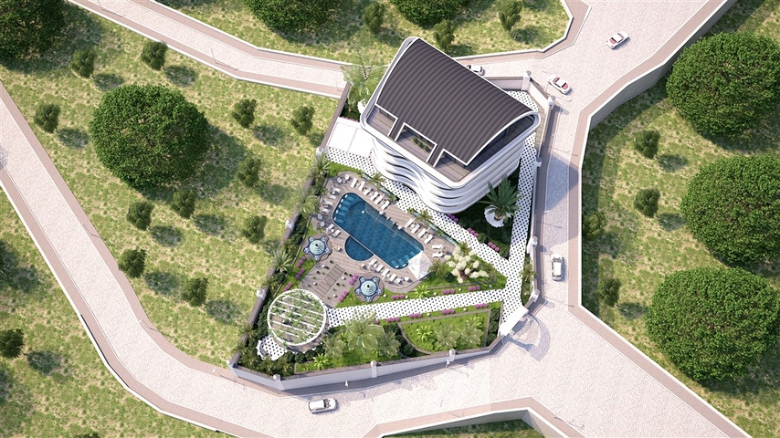 Wohnungen in einer neuen Wohnanlage