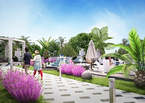 Wohnungen in einer neuen Wohnanlage