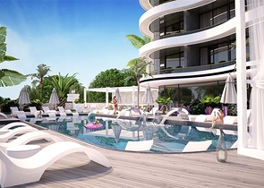 Wohnungen in einer neuen Wohnanlage