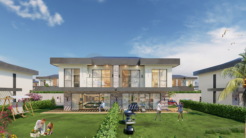 Die Villen 3+1 und 4+1 befinden sich in einem Öko-Komplex, umgeben von Nadelwäldern in der Gegend von Dortepe am östlichen Ende von Bodrum. Die Villen 3+1 und 4+1 befinden sich in einem Öko-Komplex, umgeben von Nadelwäldern in der Gegend von Dortepe am östlichen Ende von Bodrum.