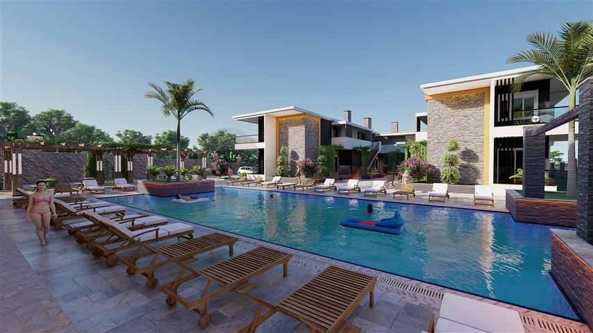 2+1 Wohnung mit Möbeln und Geräten in einem neuen Komplex im Stadtteil Injecum 