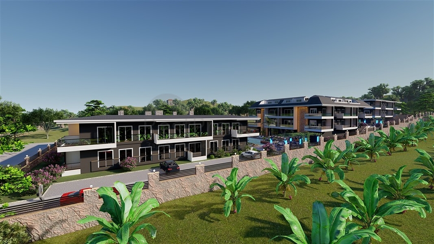 2+1 Wohnung mit Möbeln und Geräten in einem neuen Komplex im Stadtteil Injecum 