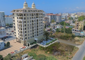 Zweizimmerwohnung in Mahmutlar, 550m vom Meer entfernt 