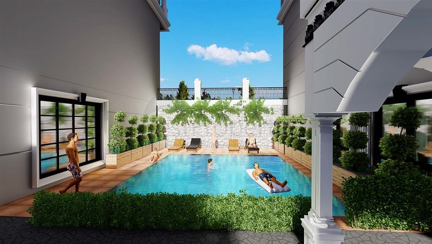 Neue Wohnanlage im Stadtteil Mahmutlar