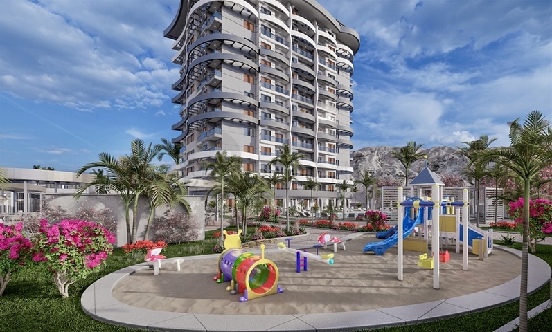 1+1 Wohnung im neuen Komplex des Bezirks Mahmutlar