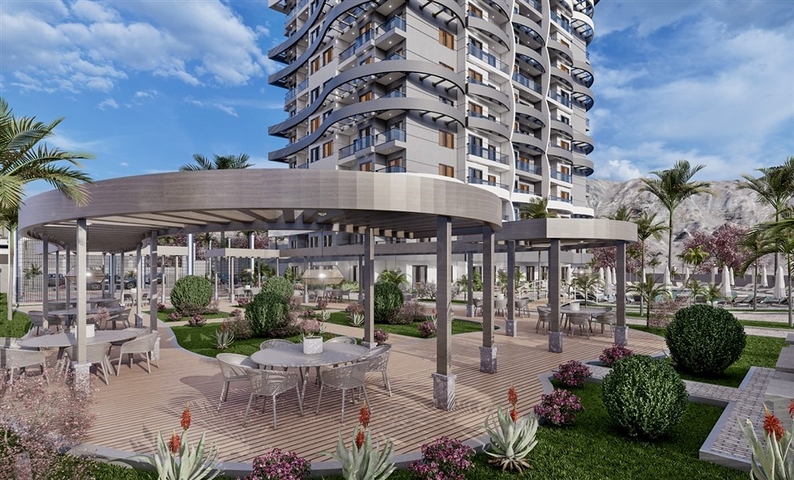 1+1 Wohnung im neuen Komplex des Bezirks Mahmutlar