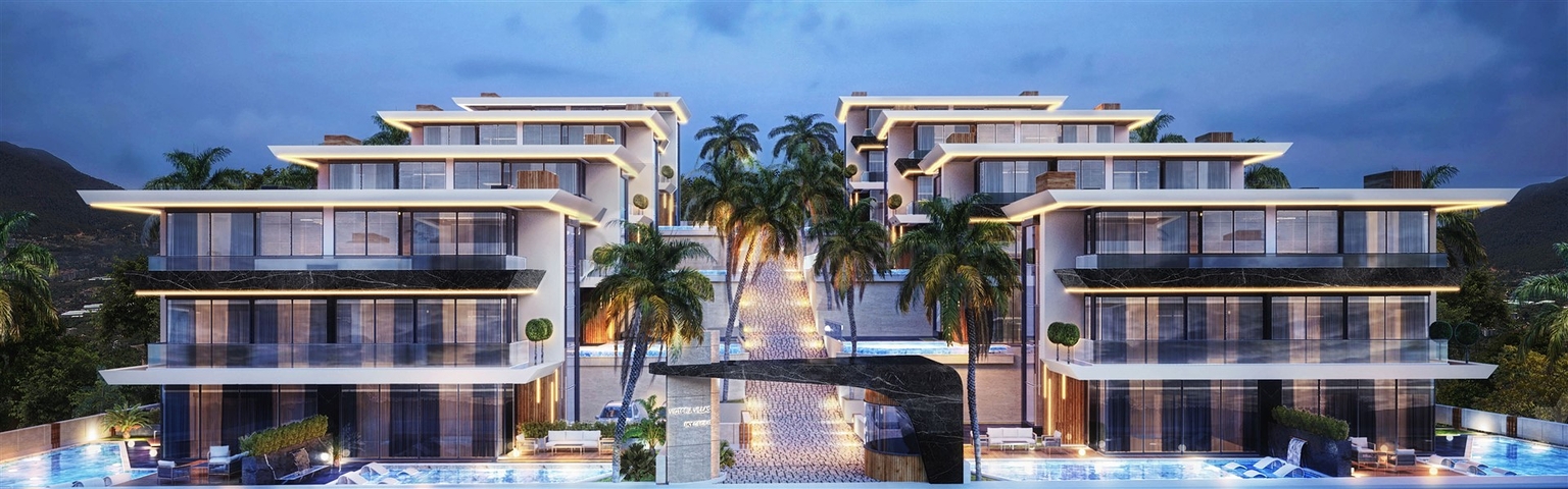 Das Projekt der Premium-Villen im Bezirk Oba