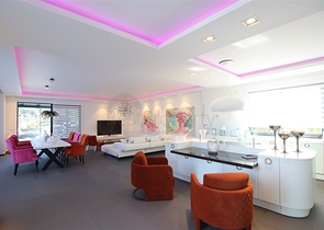 Schicke 4+1-Villa mit neuen Möbeln im modernen Stil 