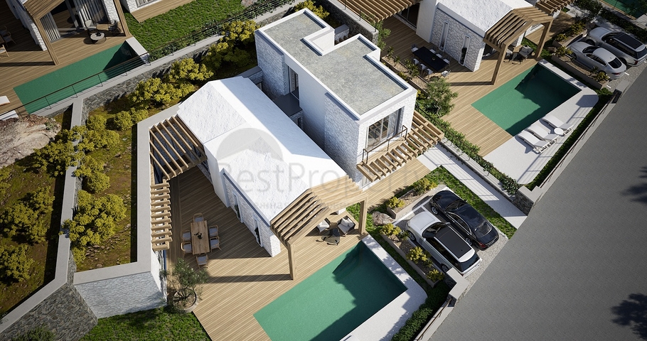 Freistehende Villen mit einzigartiger Architektur im Stadtteil Gümüslük