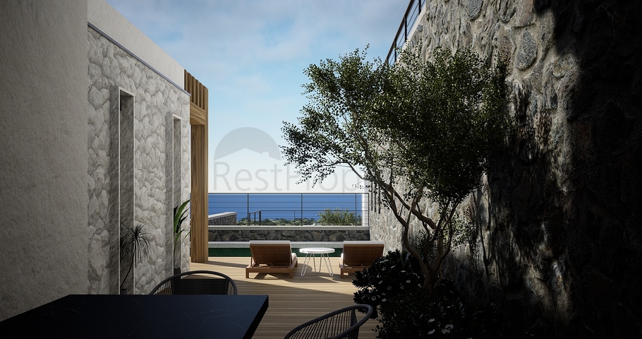 Freistehende Villen mit einzigartiger Architektur im Stadtteil Gümüslük