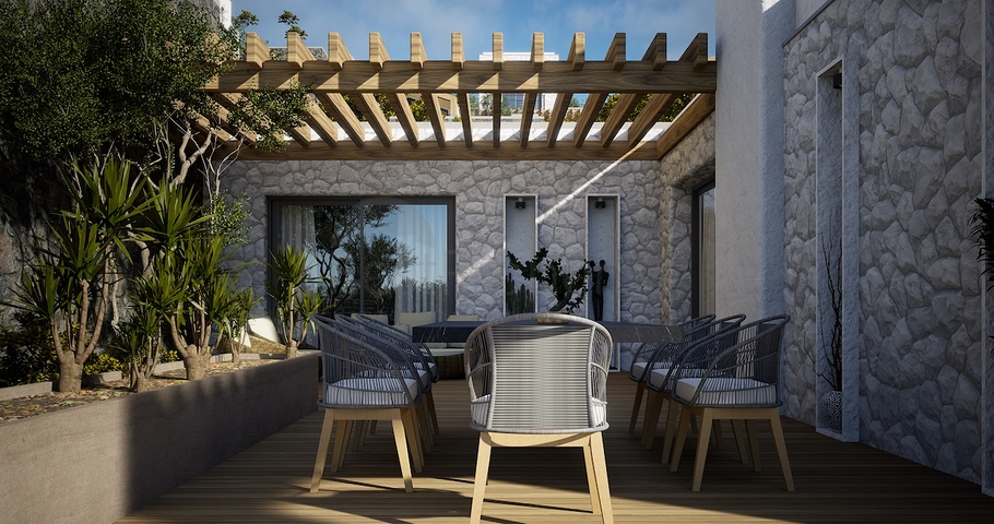 Freistehende Villen mit einzigartiger Architektur im Stadtteil Gümüslük