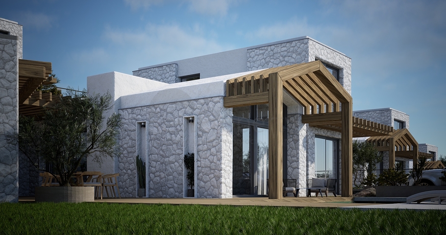 Freistehende Villen mit einzigartiger Architektur im Stadtteil Gümüslük