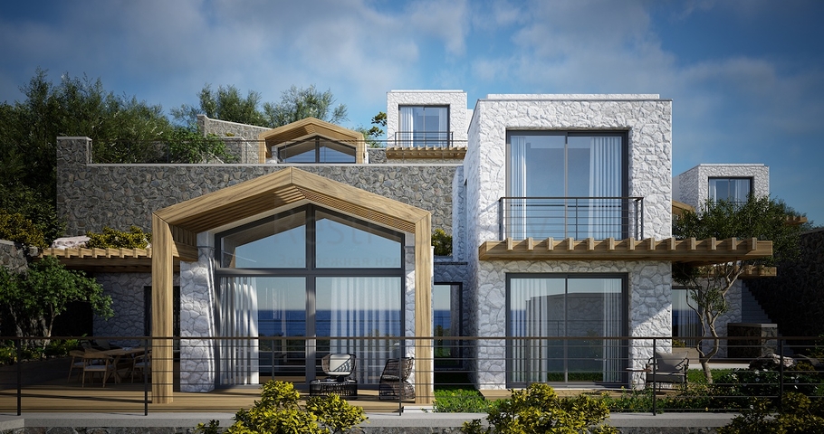 Freistehende Villen mit einzigartiger Architektur im Stadtteil Gümüslük