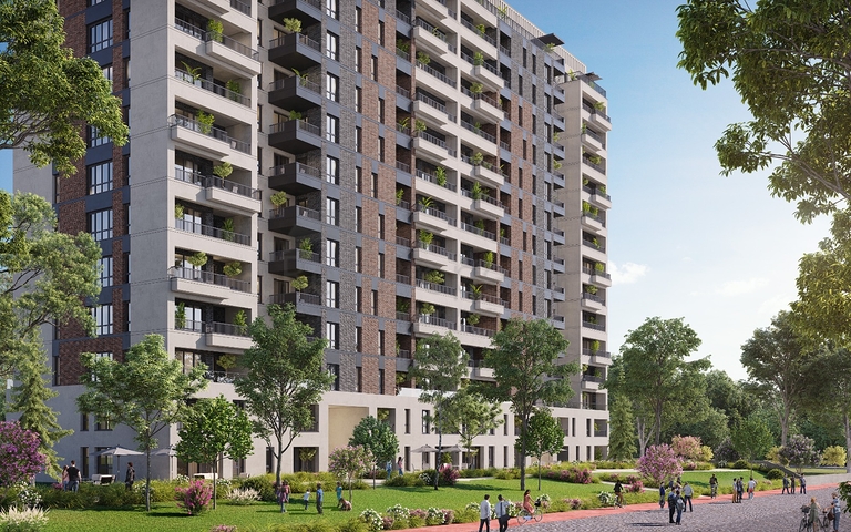 Investitionsprojekt in der Bauphase von einem bekannten Entwickler