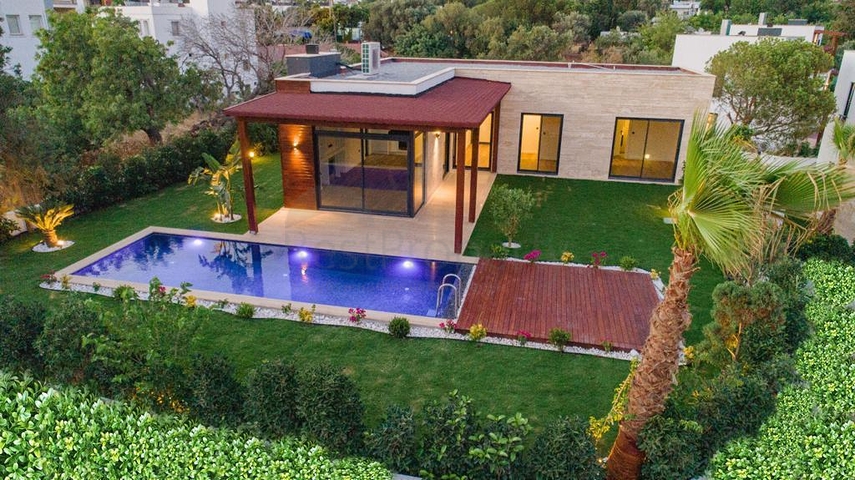 Ein Komplex von Residenzen und Villen in malerischer Lage im Stadtteil Gümüslük