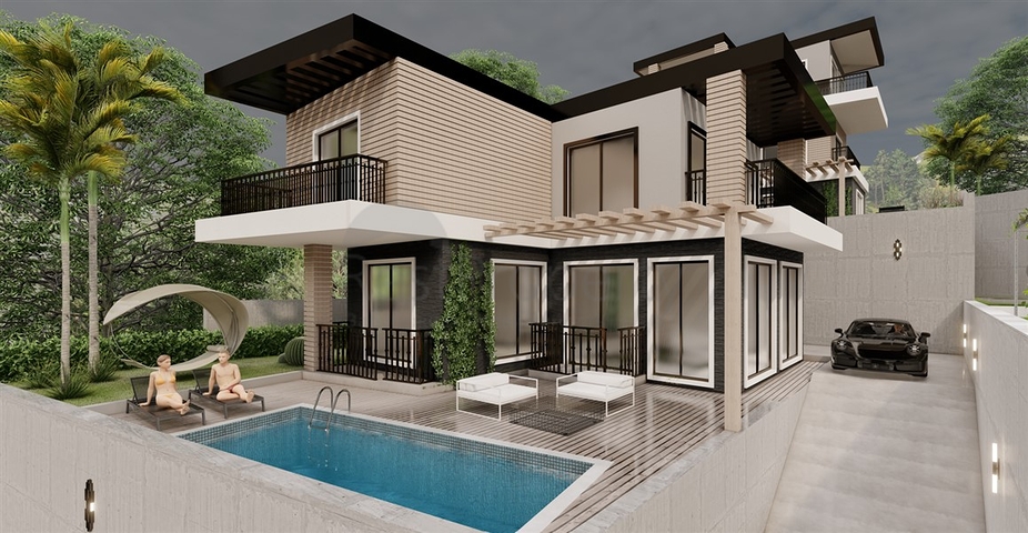 Villen in der Gegend von Djikcilli mit herrlichem Panoramablick